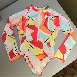 Girls rash guard bathing suit